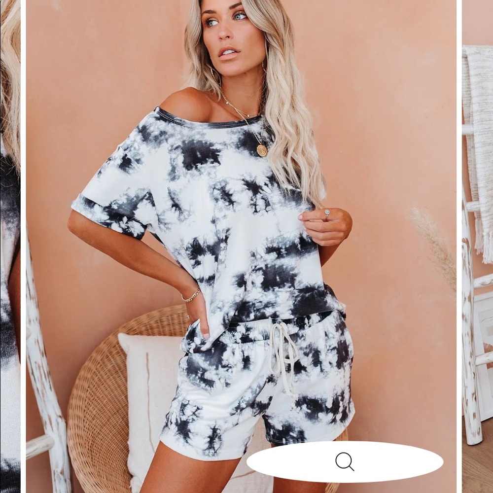Tye dye tee & short set NWT